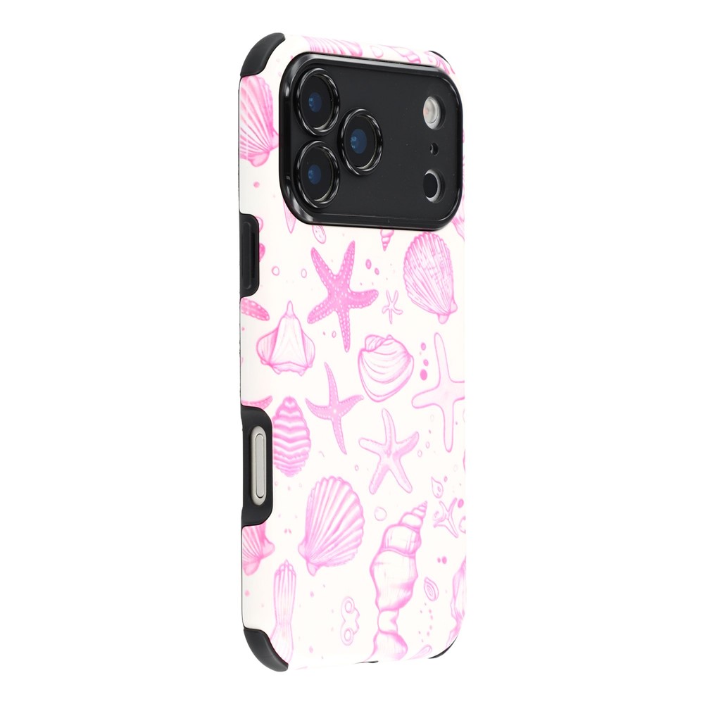 For iPhone 17 Pro Case IMD Pattern Design Corner Protection PC + TPU Phone Cover - Shells and Starfish