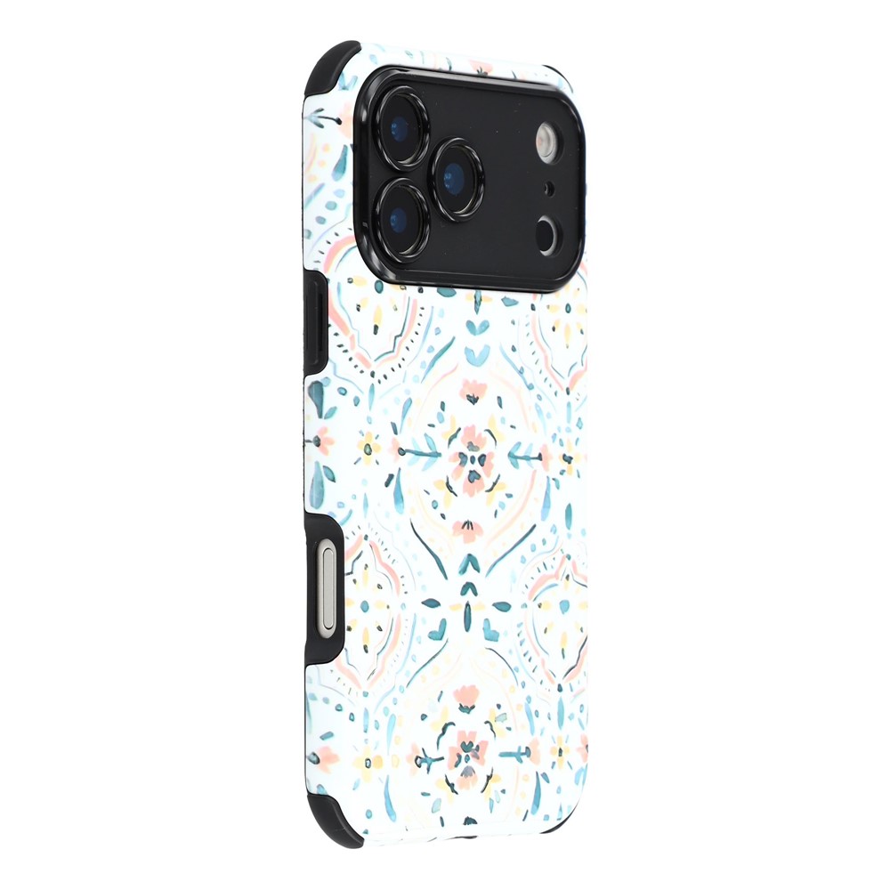 For iPhone 17 Pro Case IMD Pattern Design Corner Protection PC + TPU Phone Cover - Floral