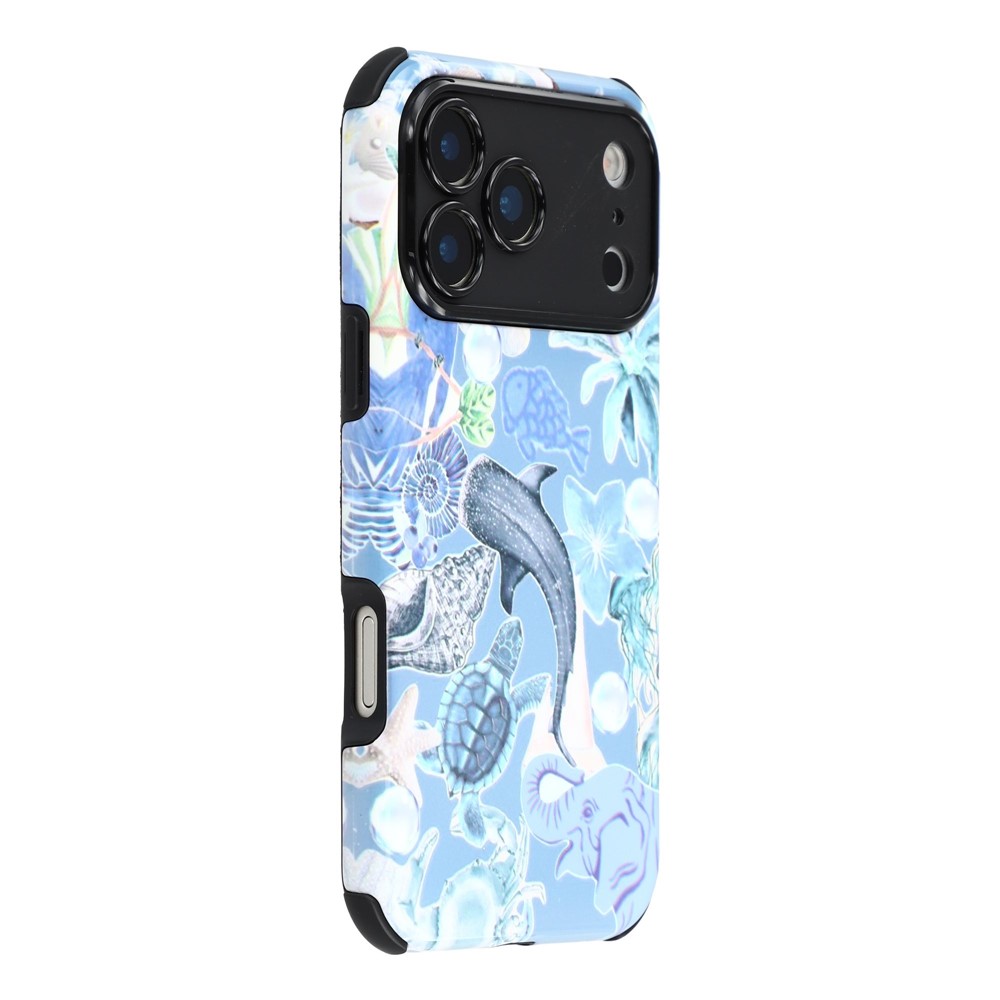 For iPhone 17 Pro Case IMD Pattern Design Corner Protection PC + TPU Phone Cover - Ocean Sea Life