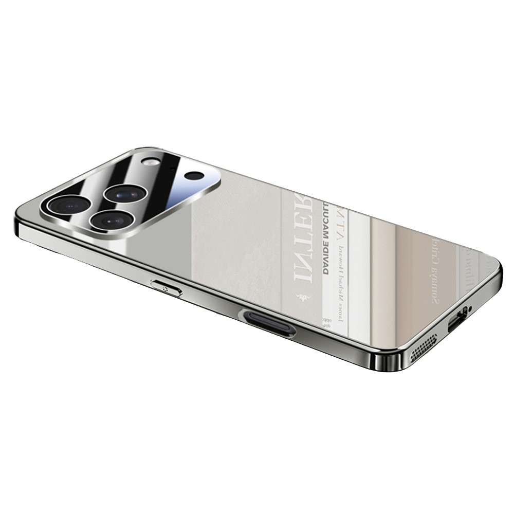 For iPhone 17 Pro Max Case Electroplating PC Phone Back Cover with Camera Lens Protector - Titanium