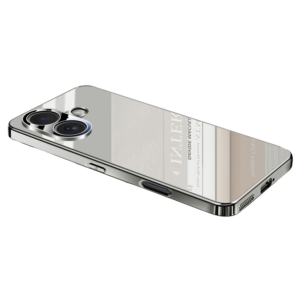 For iPhone 17 Case Electroplating PC Phone Back Cover with Camera Lens Protector - Titanium