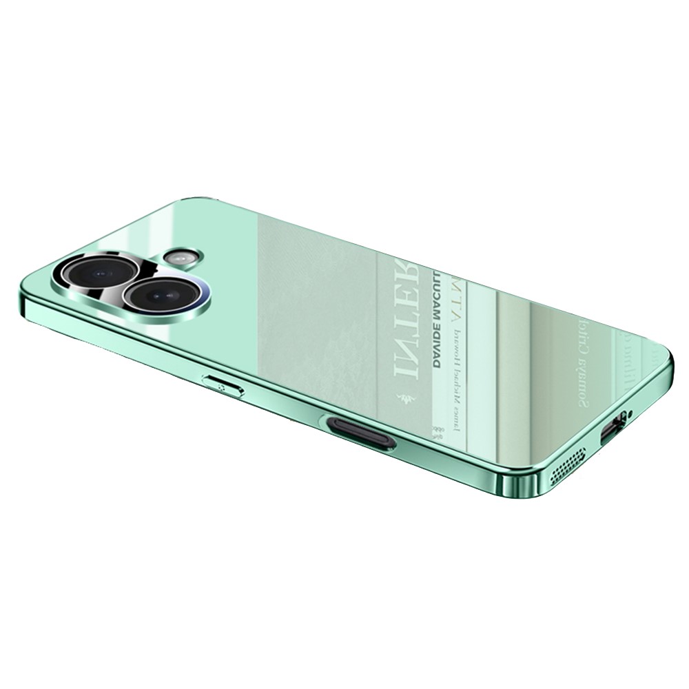 For iPhone 17 Case Electroplating PC Phone Back Cover with Camera Lens Protector - Cyan