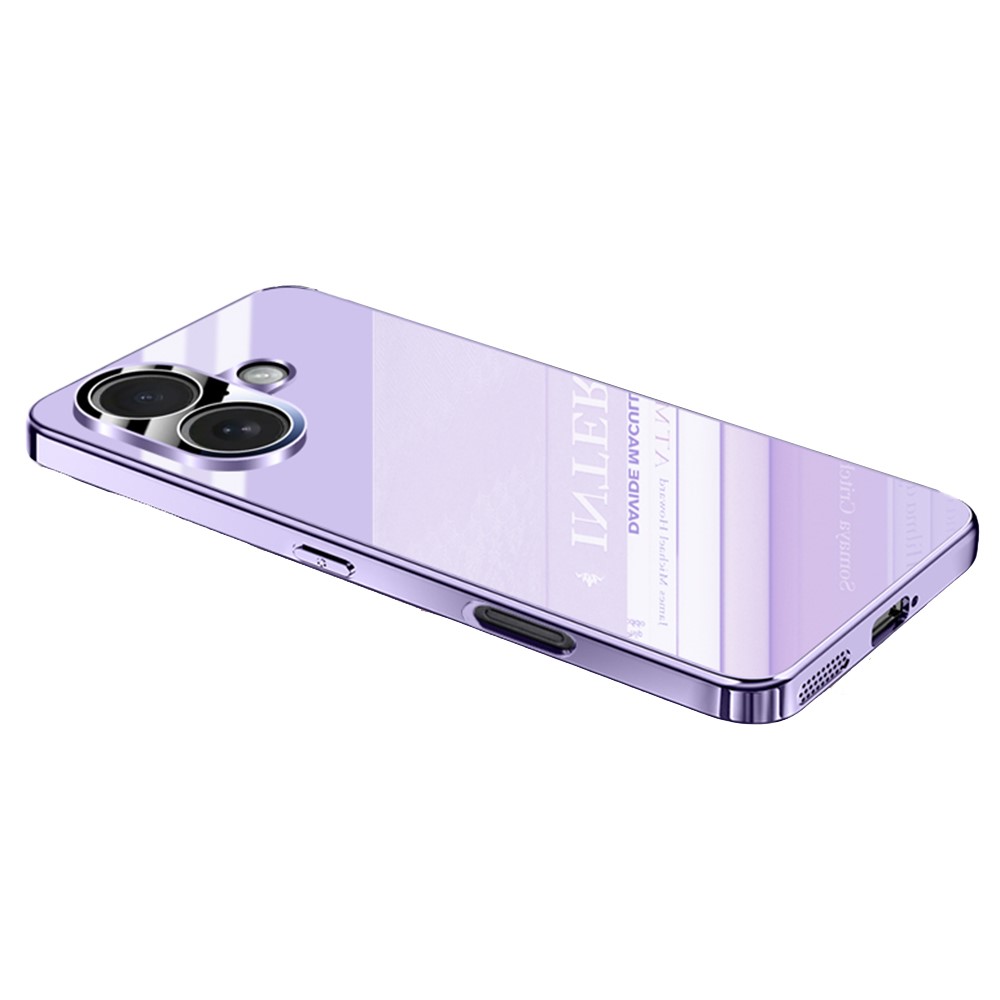 For iPhone 17 Case Electroplating PC Phone Back Cover with Camera Lens Protector - Purple