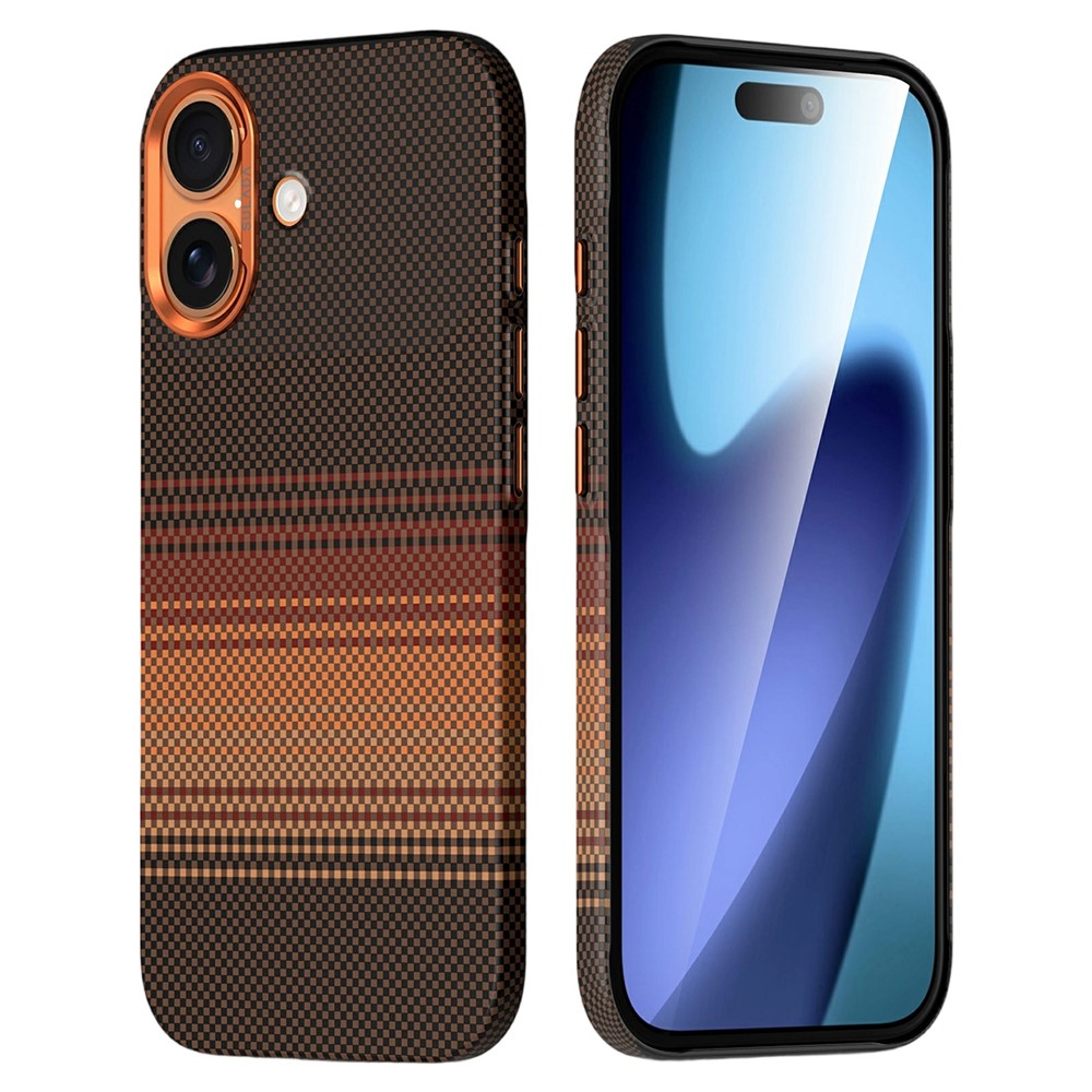 SULADA For iPhone 17 Magnetic Case Shockproof Hard PC Phone Back Cover - Orange