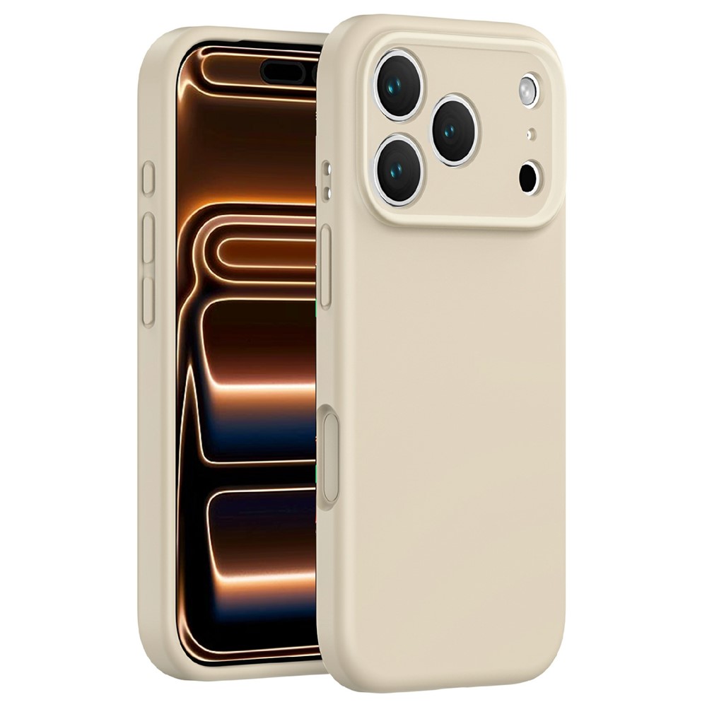 For iPhone 17 Pro Magnetic Case Precise Cutouts PC + Liquid Silicone Protective Phone Cover - Coffee