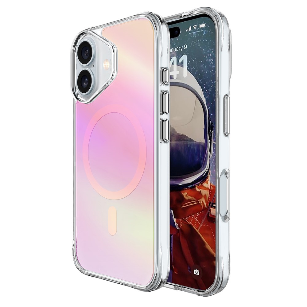 Bulk Purchasing For iPhone 17 Case Compatible with MagSafe Electroplated TPU + PC Phone Cover - Pink