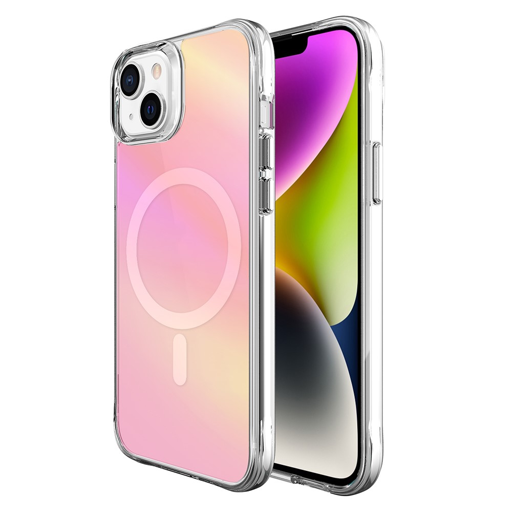 Bulk Purchasing For iPhone 15 Case Compatible with MagSafe Electroplated TPU + PC Phone Cover - Pink