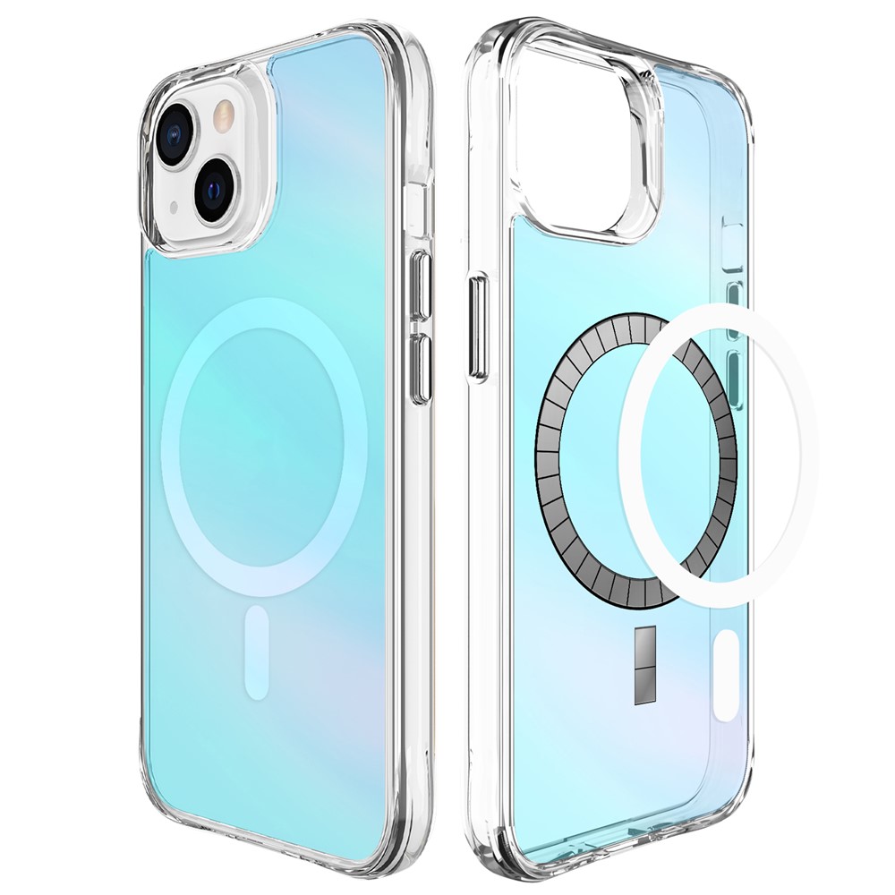 Bulk Purchasing For iPhone 13 Case Compatible with MagSafe Electroplated TPU + PC Phone Cover - Blue