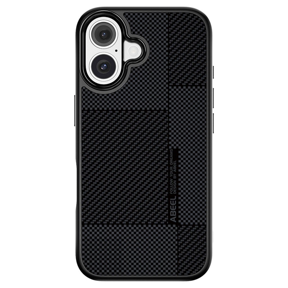 ABEEL CF-Lyocell Series For iPhone 16 Case Compatible with MagSafe Microfiber + PC + E-TPU Phone Cover - No.4