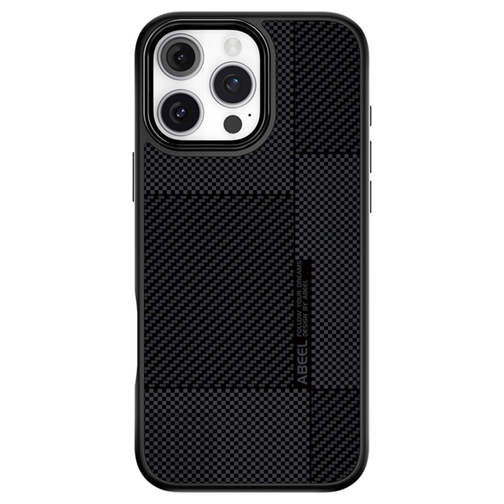 ABEEL CF-Lyocell Series For iPhone 16 Pro Case Compatible with MagSafe Microfiber + PC + E-TPU Phone Cover - No.4