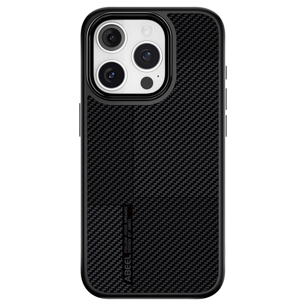 ABEEL CF-Lyocell Series For iPhone 15 Pro Case Compatible with MagSafe Microfiber + PC + E-TPU Phone Cover - No.2