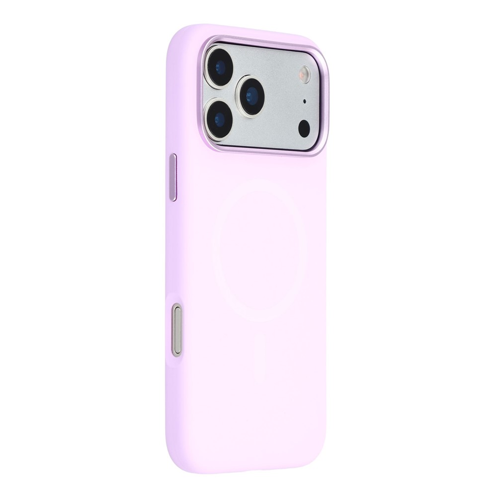 MUTURAL For iPhone 17 Pro Case Compatible with MagSafe Liquid Silicone + PC Back Cover with Metal Camera Frame - Purple