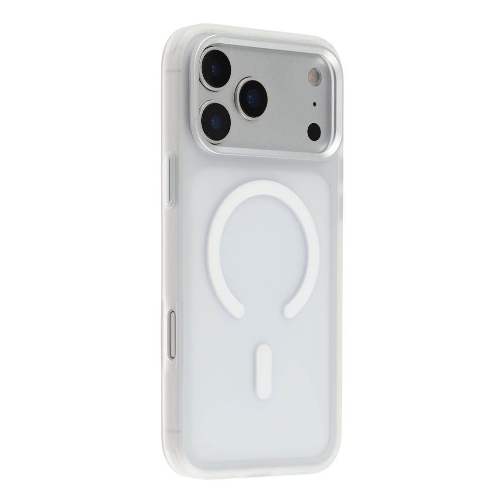 MUTURAL For iPhone 17 Pro Max Case Compatible with MagSafe TPU + PC Phone Cover with Metal Camera Frame - Matte White