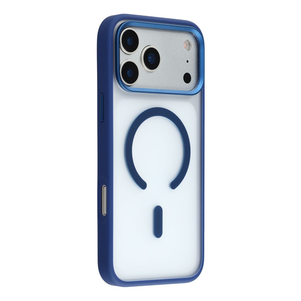 MUTURAL For iPhone 17 Pro Case Compatible with MagSafe TPU + PC Phone Cover with Metal Camera Frame - Dark Blue