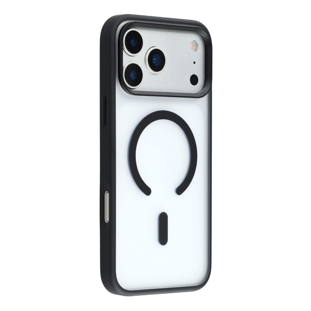 MUTURAL For iPhone 17 Pro Case Compatible with MagSafe TPU + PC Phone Cover with Metal Camera Frame - Black