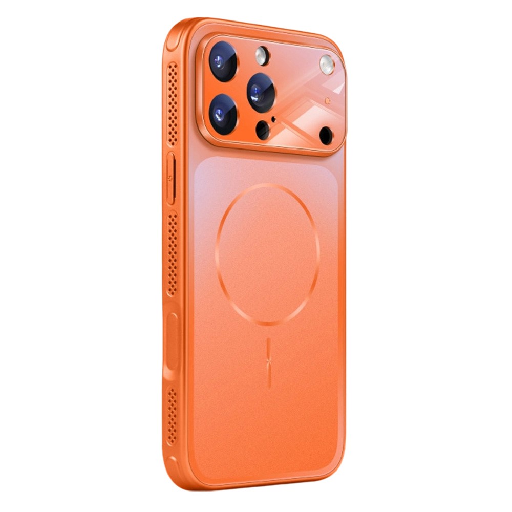 For iPhone 17 Pro Max Case Compatible with MagSafe Full Protection Matte Skin Feel PC + TPU Phone Cover - Orange