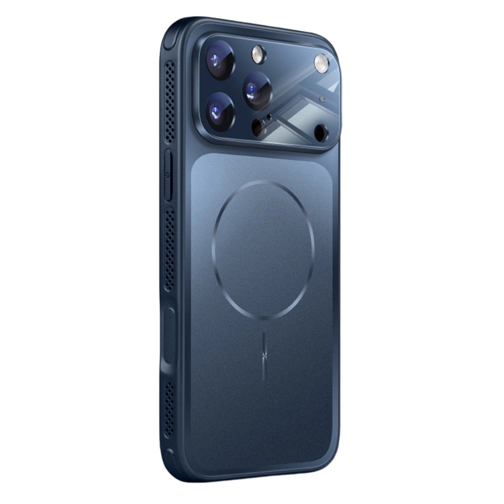 For iPhone 17 Pro Max Case Compatible with MagSafe Full Protection Matte Skin Feel PC + TPU Phone Cover - Titanium Blue