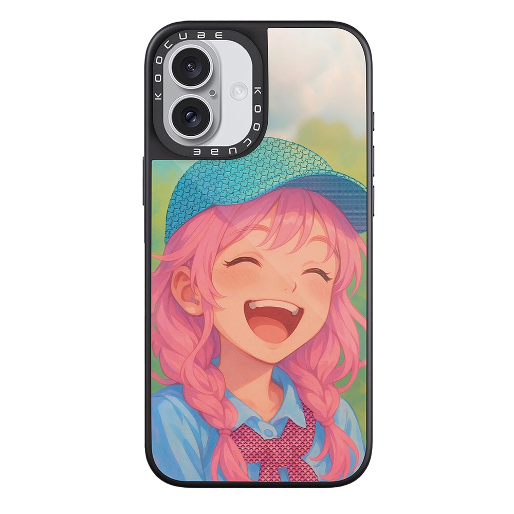 For iPhone 17 Case Compatible with MagSafe Pattern Printing TPU PC High Aluminium-silicon Glass Phone Cover - Style E