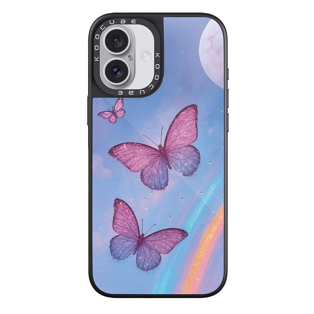 For iPhone 17 Case Compatible with MagSafe Pattern Printing TPU PC High Aluminium-silicon Glass Phone Cover - Style H