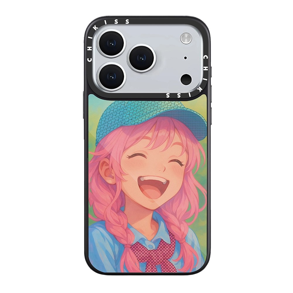 For iPhone 17 Pro Case Compatible with MagSafe Pattern Printing TPU PC High Aluminium-silicon Glass Phone Cover - Style E