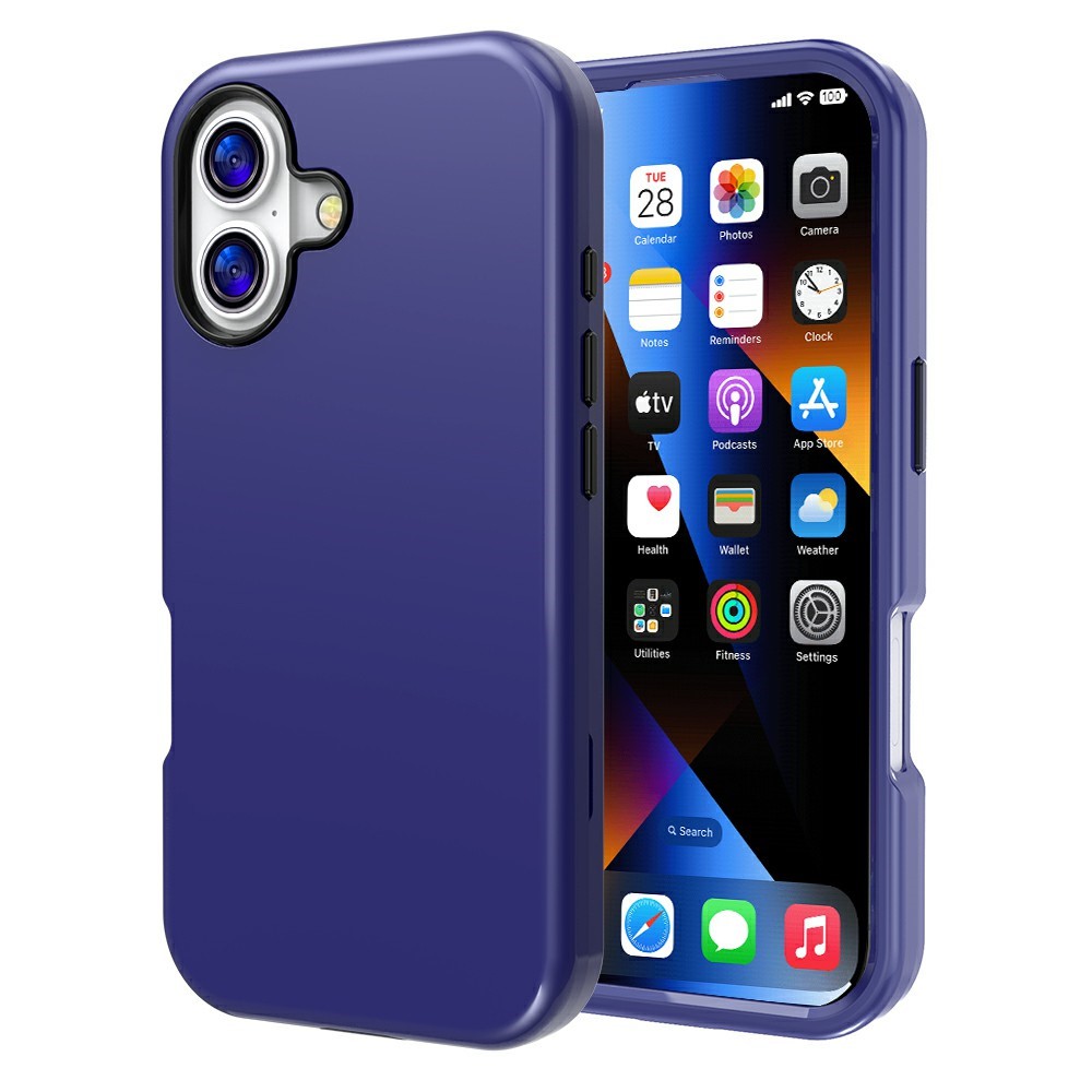GW03 For iPhone 17 Case TPU + PC Phone Cover Dual Layer Shockproof - Dark Blue
