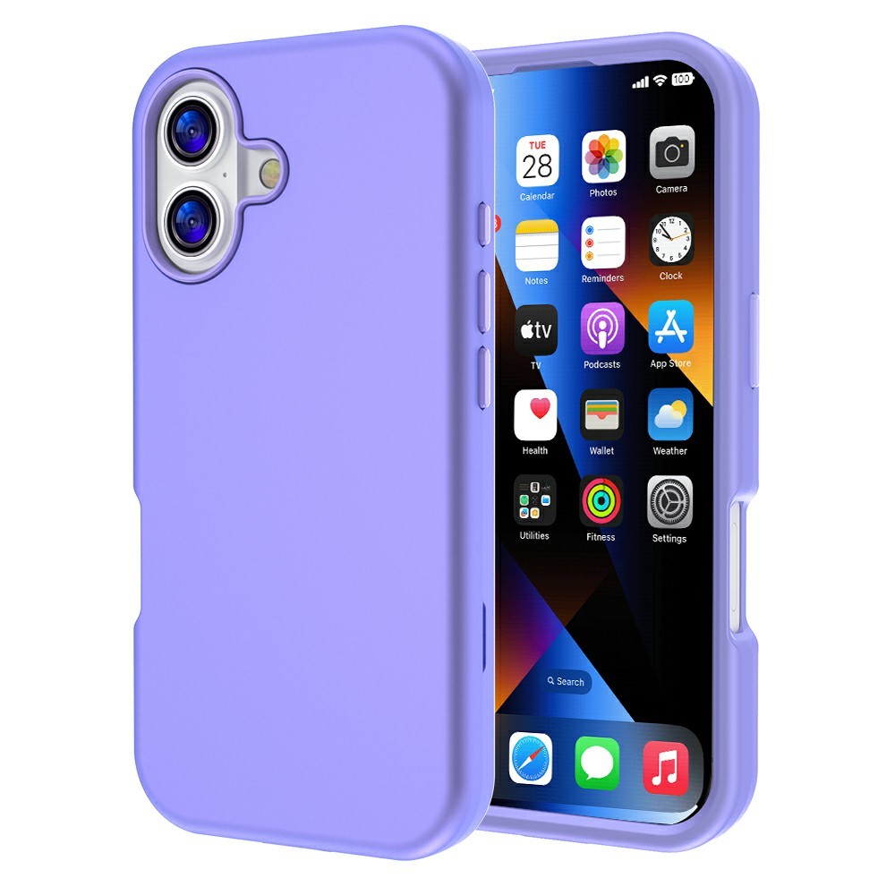 GW03 For iPhone 17 Case TPU + PC Phone Cover Dual Layer Shockproof - Light Purple
