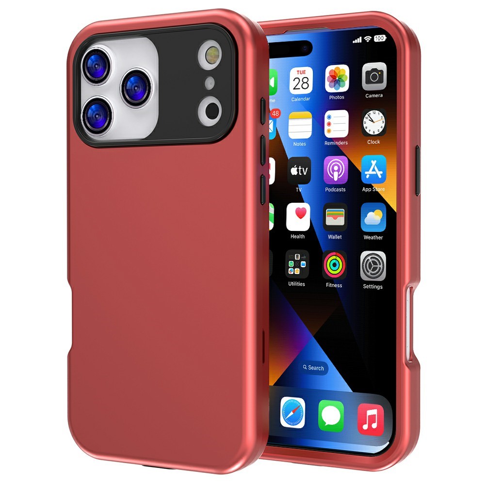 GW03 For iPhone 17 Pro Case TPU + PC Phone Cover Dual Layer Shockproof - Red