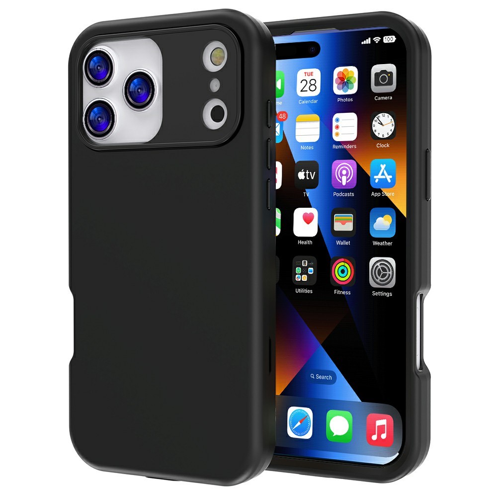 GW03 For iPhone 17 Pro Case TPU + PC Phone Cover Dual Layer Shockproof - Black