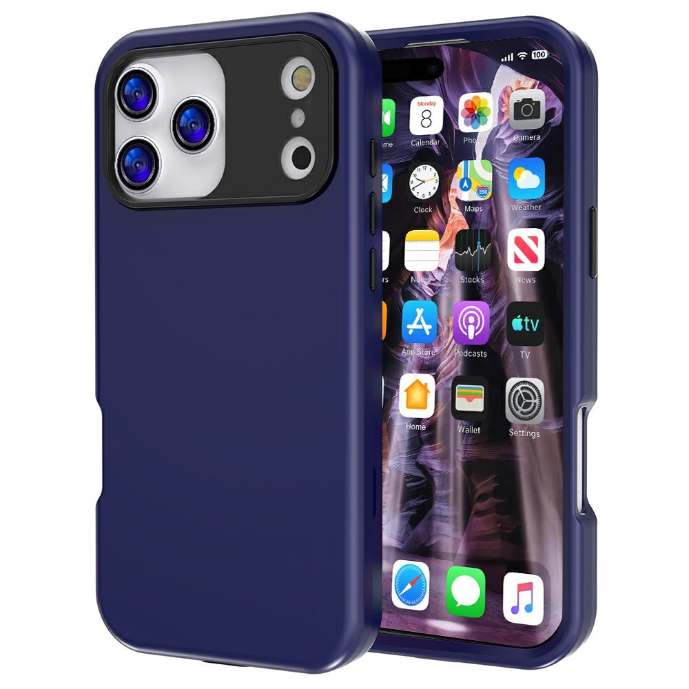 GW03 For iPhone 17 Pro Max Case TPU + PC Phone Cover Dual Layer Shockproof - Dark Blue