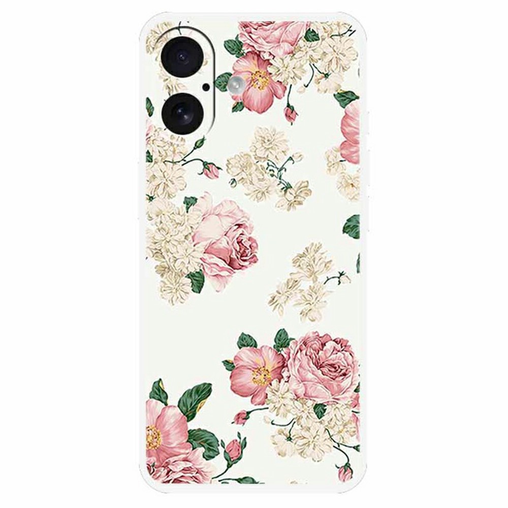 for iPhone 17 TPU Case Pattern Printing Anti Fall Phone Back Cover - Flowers