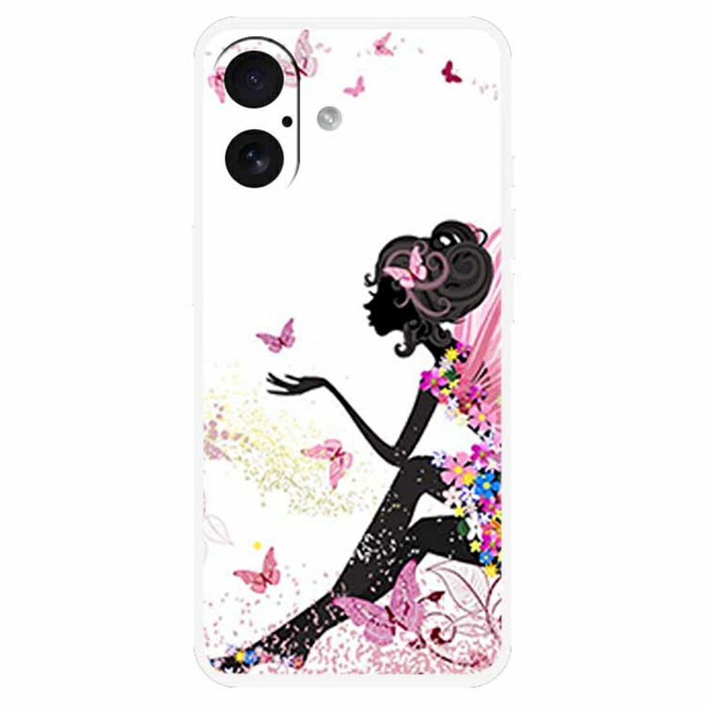 for iPhone 17 TPU Case Pattern Printing Anti Fall Phone Back Cover - Girl