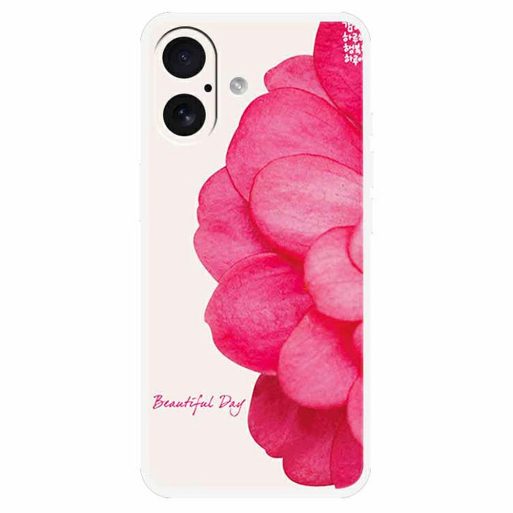 for iPhone 17 TPU Case Pattern Printing Anti Fall Phone Back Cover - Pink Flower