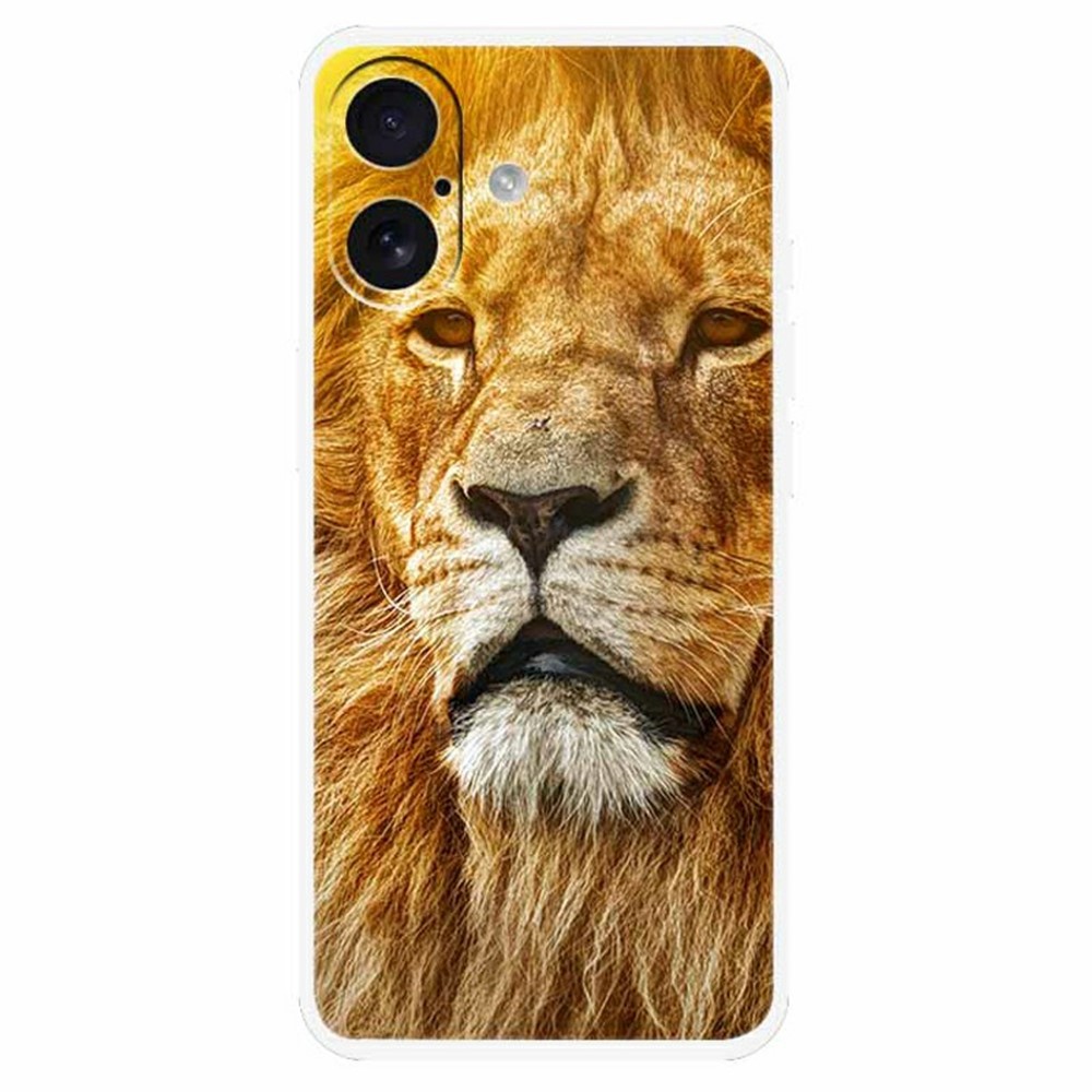 for iPhone 17 TPU Case Pattern Printing Anti Fall Phone Back Cover - Lion