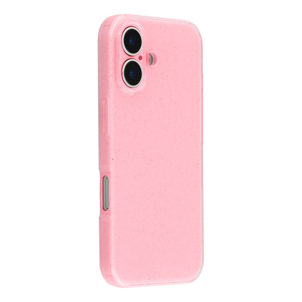 For iPhone 17 Case Glitter Shockproof TPU Phone Back Cover - Pink