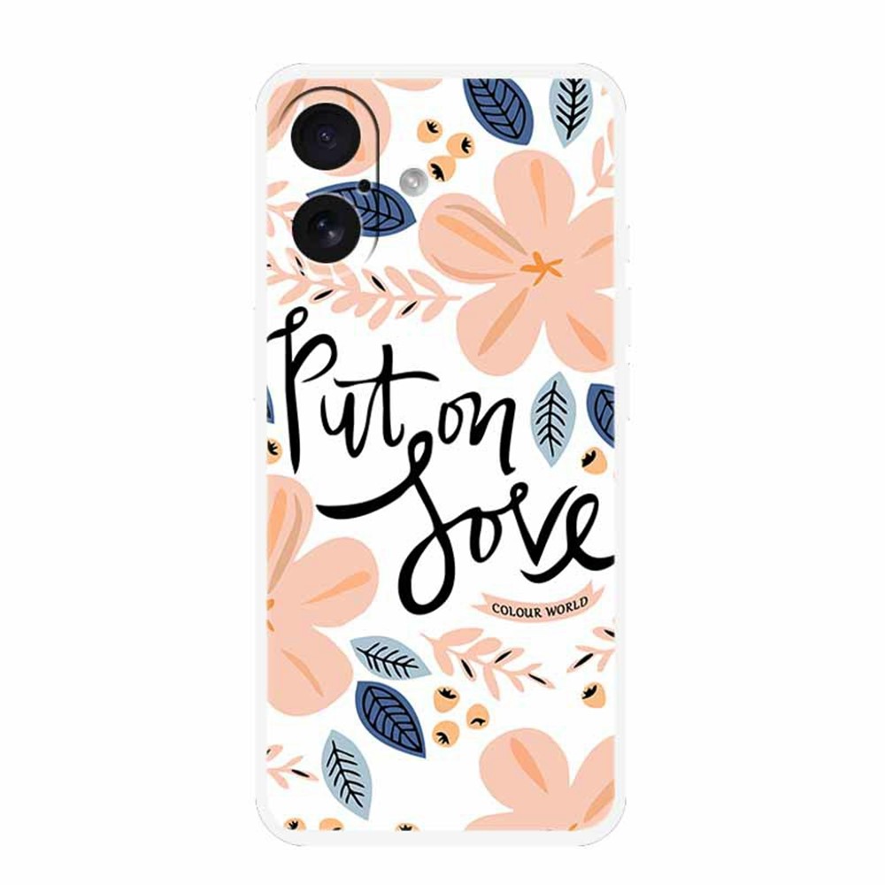 For iPhone 17 Case TPU Pattern Printed Shockproof Phone Cover - Put on Love