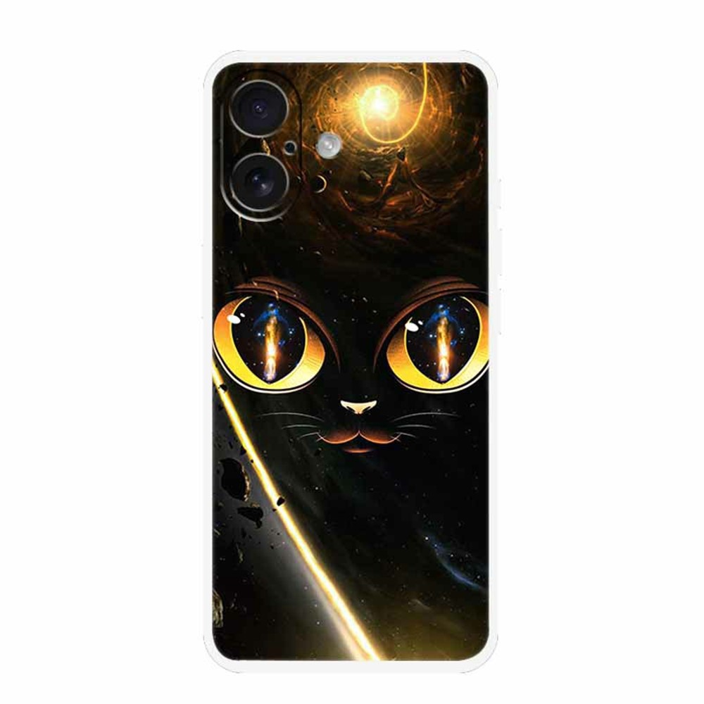 For iPhone 17 Case TPU Pattern Printed Shockproof Phone Cover - Cat Eyes