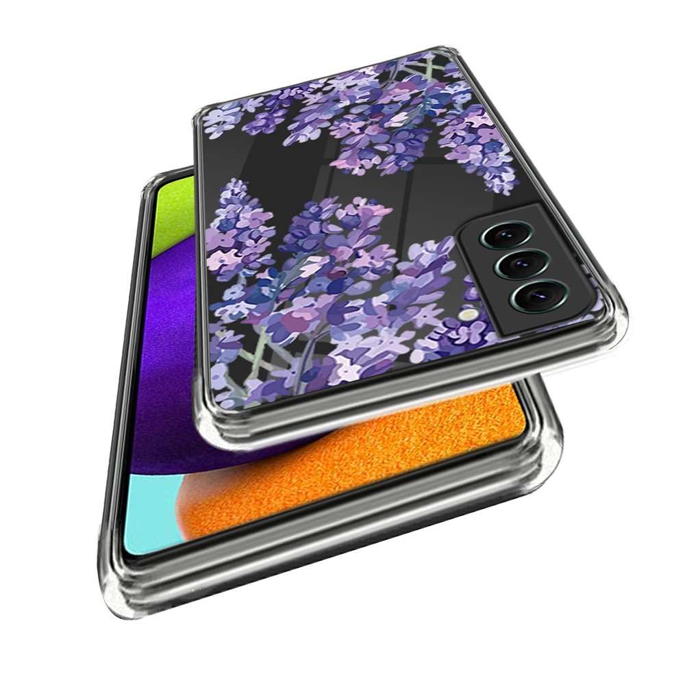 For Samsung Galaxy S23 Plus IMD Pattern Printing Transparent Cover Soft TPU Shockproof Protective Phone Case - Purple Tree-2