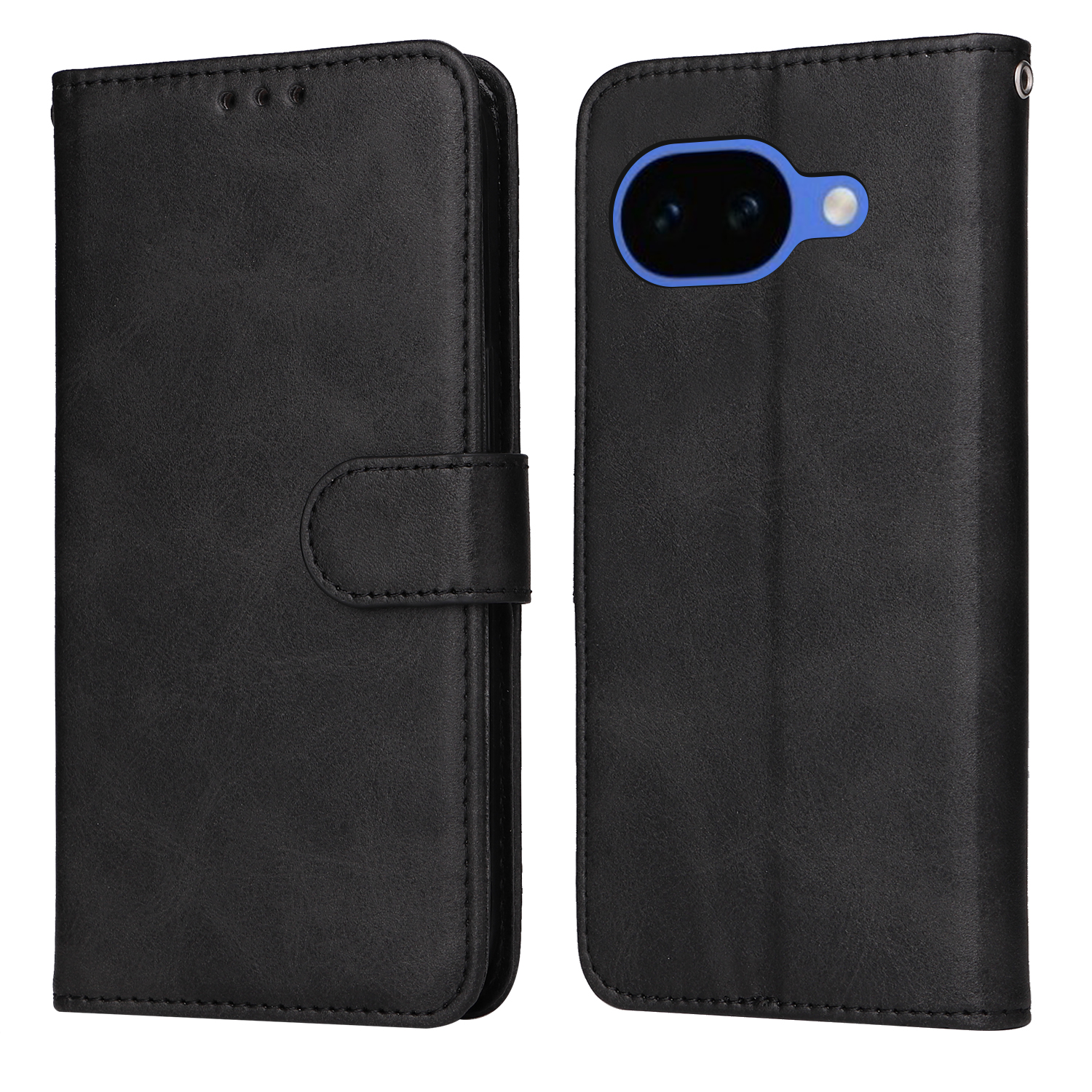 For Google Pixel 10a Case Wallet PU Leather Folio Flip Phone Cover - Black