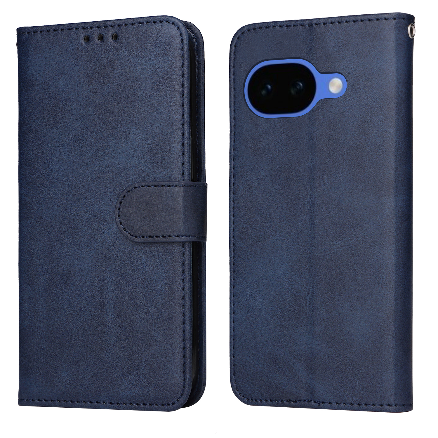 For Google Pixel 10a Case Wallet PU Leather Folio Flip Phone Cover - Blue