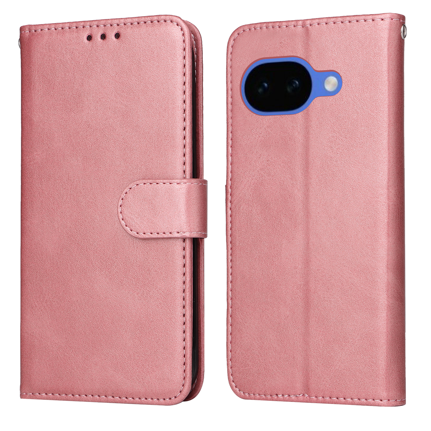 For Google Pixel 10a Case Wallet PU Leather Folio Flip Phone Cover - Pink