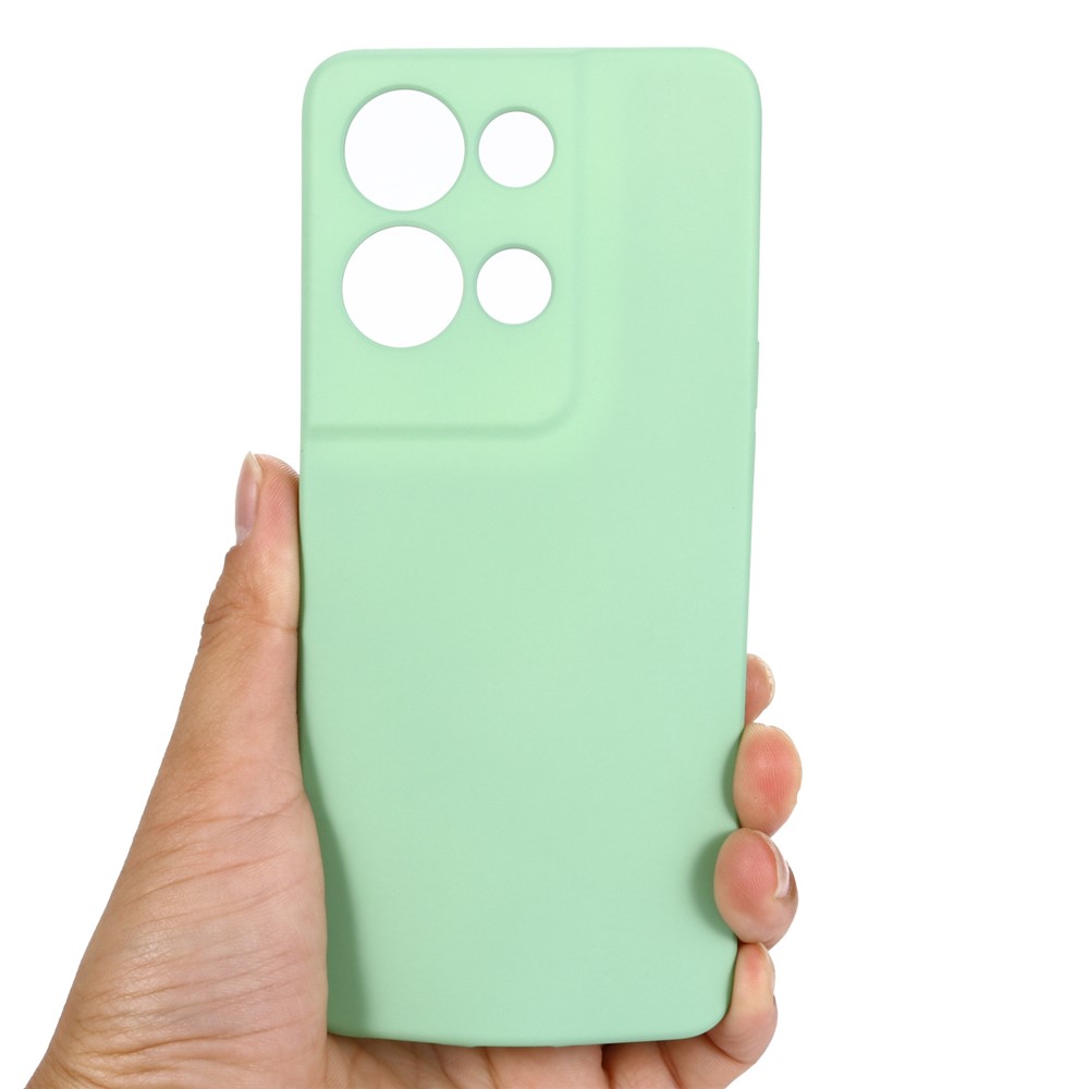 For Oppo Reno8 Pro+ 5G (Global Version) Liquid Silicone Microfiber Lining Protective Case Camera Protection Shockproof Anti-Drop Phone Cover with Strap - Green-3
