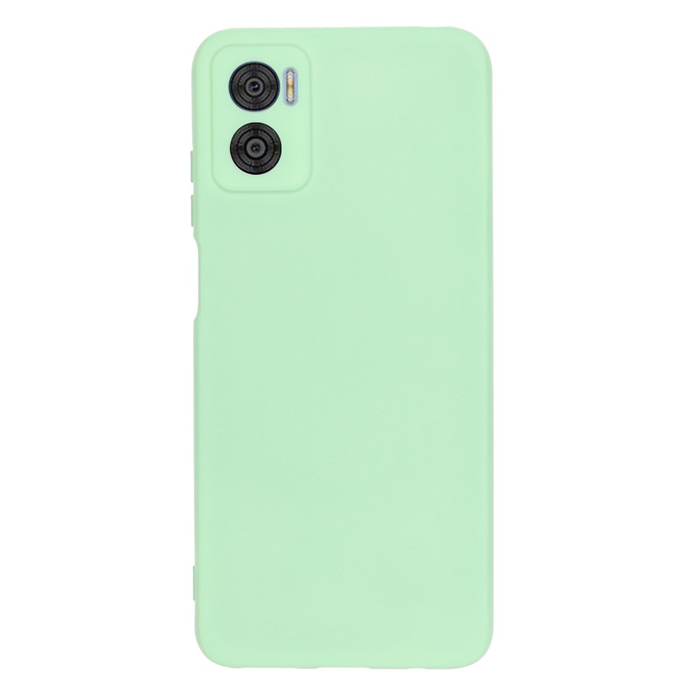 For Motorola Moto E22 4G / E22i 4G Liquid Silicone Cover Anti-Scratch Soft Lining Camera Protection Phone Case with Strap - Green-2