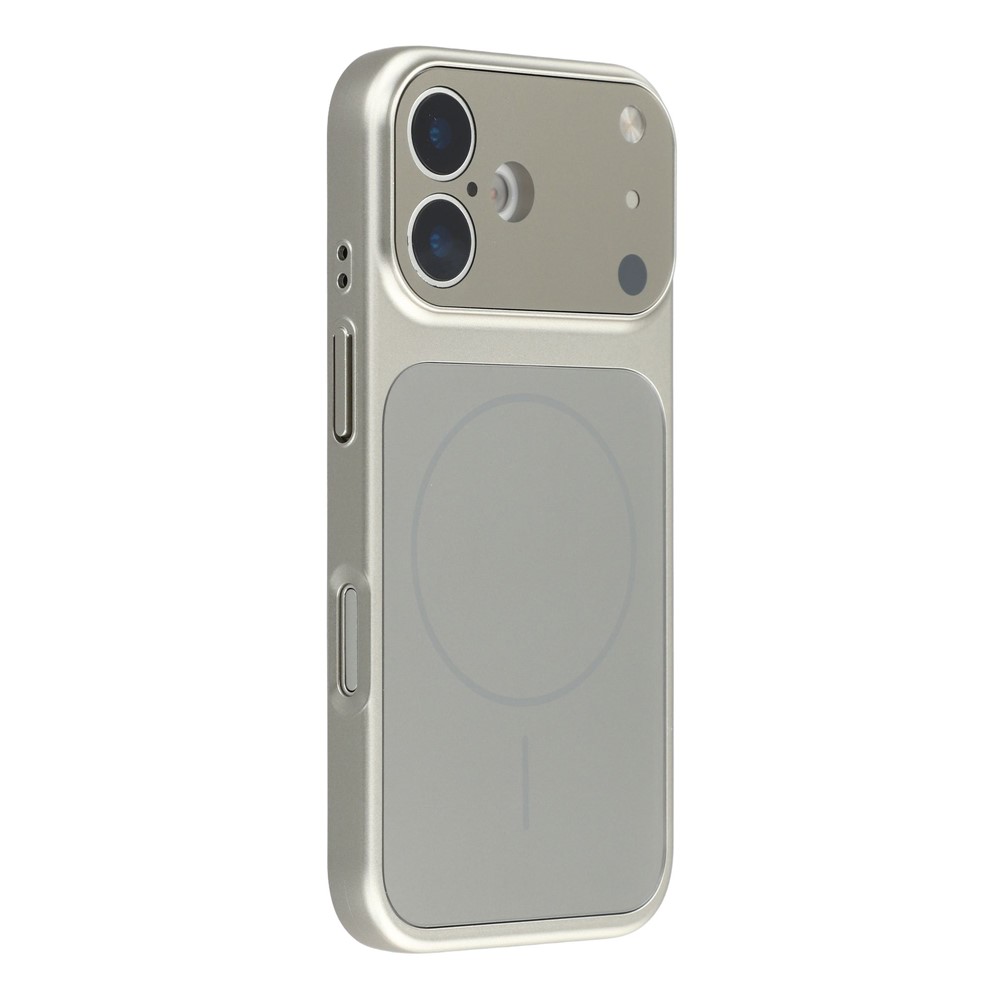 For iPhone 16 Case Compatible with MagSafe AG Matte Glass Shockproof Phone Cover - Titanium Grey
