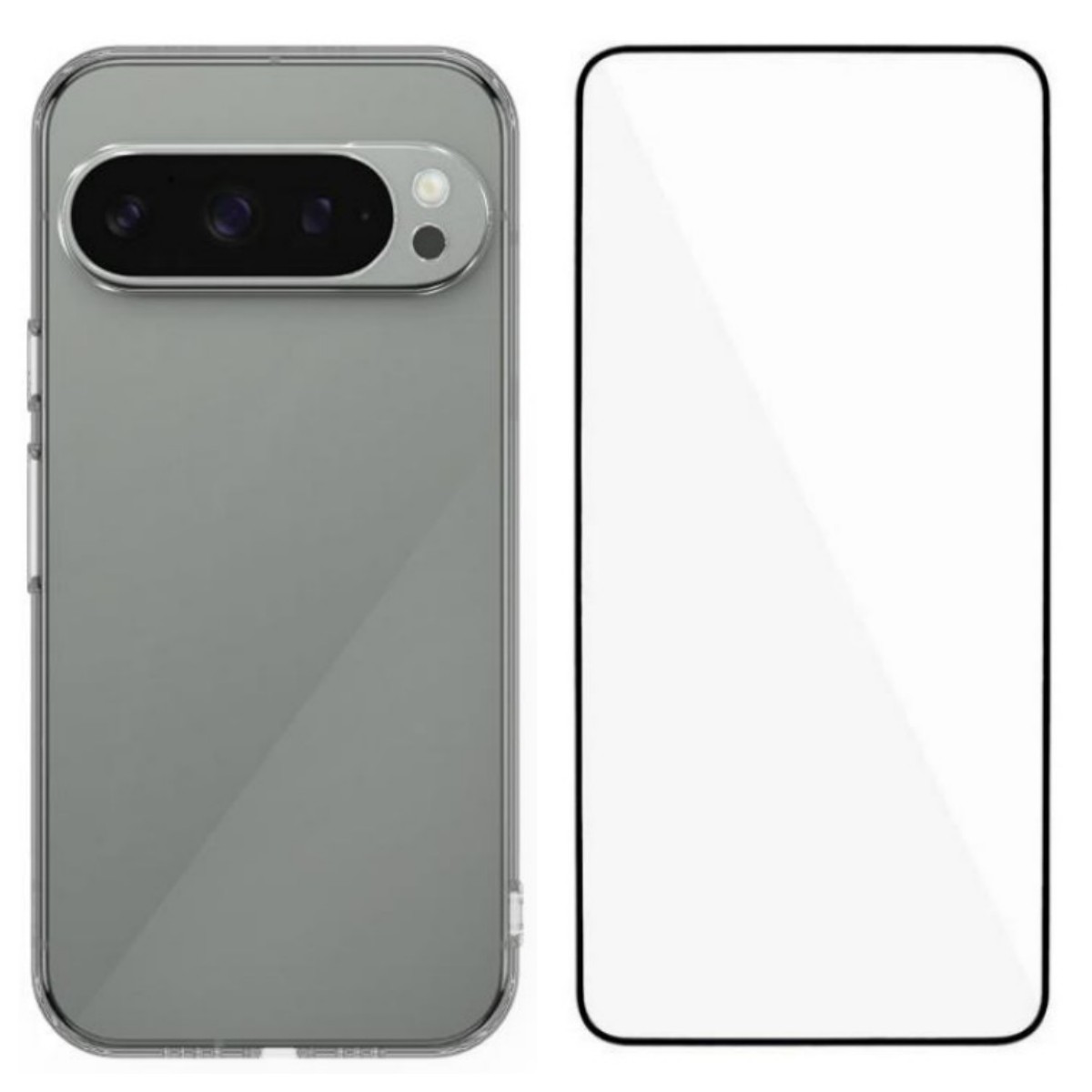 For Google Pixel 10 Pro Case WANLONFENG YJ Series Precise Lens Hole 1.5mm Rounded Edge Clear TPU Phone Cover with Screen Film - Transparent