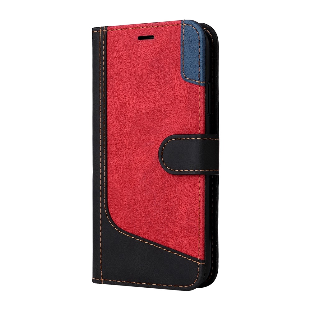 For Motorola Moto X30 Pro 5G / Edge 30 Ultra 5G Three-color Splicing Flip Wallet Case PU Leather Stand Magnetic Anti-Fingerprint Phone Cover with Wrist Strap - Black-9