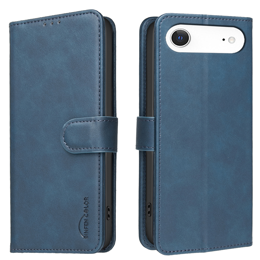 BINFEN COLOR For iPhone Air BF37 Case RFID Blocking Wallet Stand Leather Phone Cover - Blue