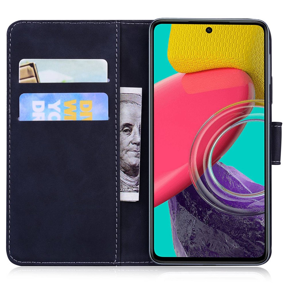 For Samsung Galaxy S23 Ultra Butterfly Pattern Printing Flip Phone Case Skin-touch PU Leather Wallet Stand Full Protective Cover - Black-2