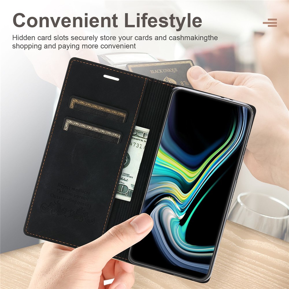 For Xiaomi 13 Pro 5G PU Leather Magnetic Auto-absorbed Phone Case Full Protection Inner TPU Cover with Stand Wallet - Black-4