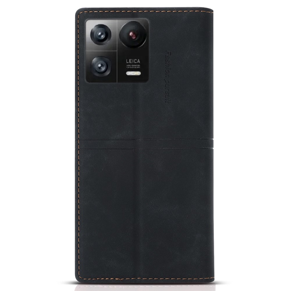 For Xiaomi 13 Shockproof PU Leather Stand Phone Case Magnetic Closure Wallet Folio Flip Cover - Black-10