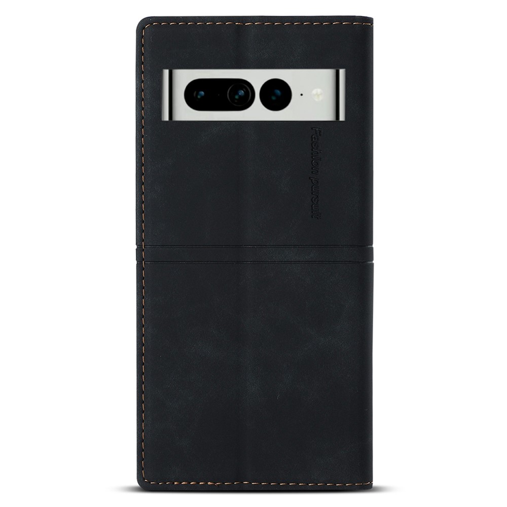 For Google Pixel 7 Pro 5G Stand Wallet Phone Case PU Leather + TPU Magnetic Auto-absorbed Shockproof Cover - Black-10